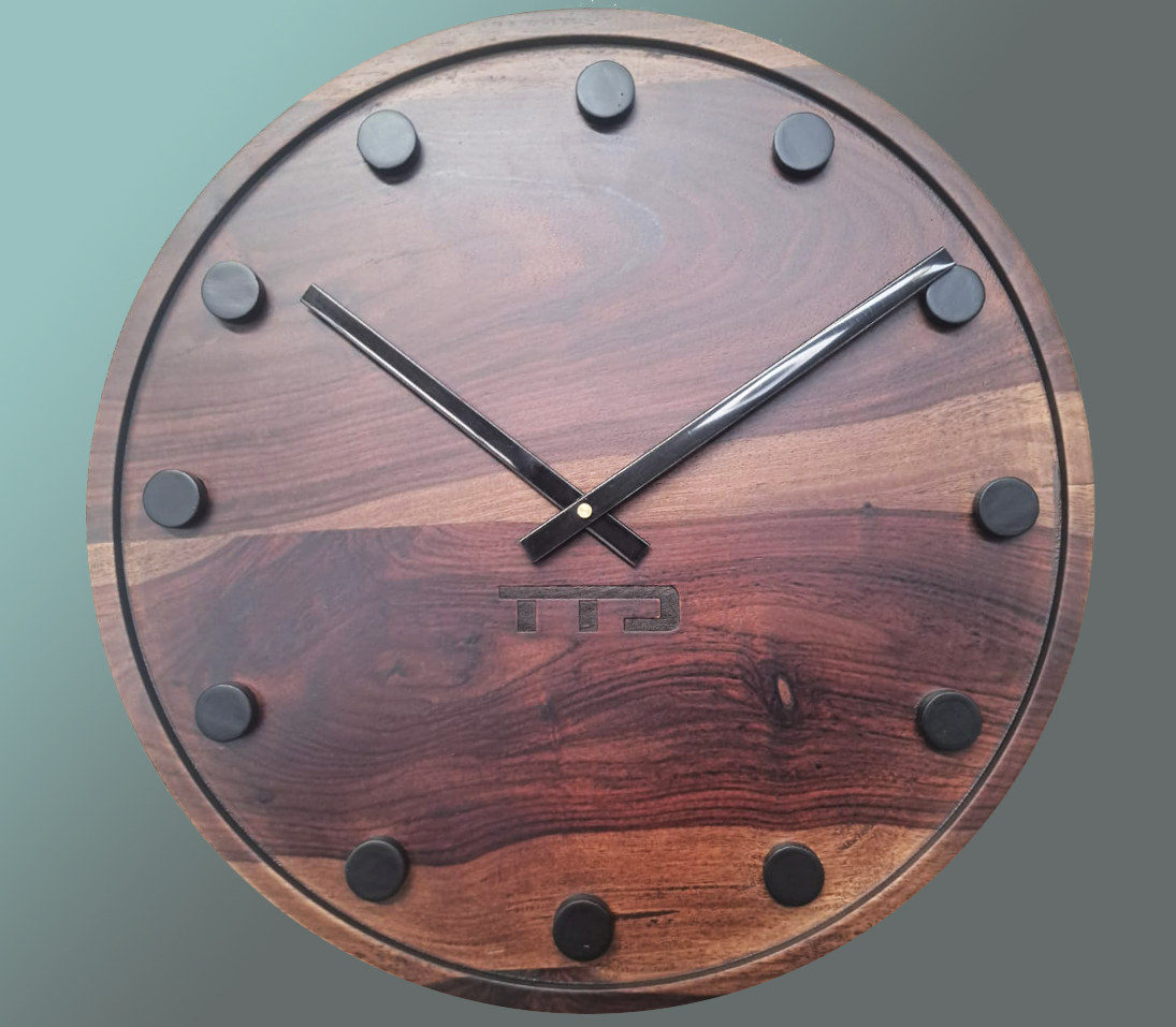 Luxury Handcrafted Wooden Wall Clock